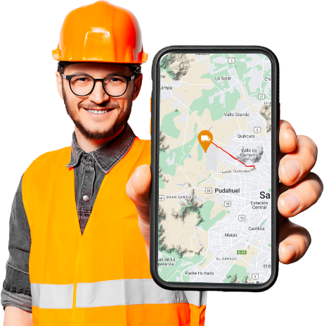 Venta de áridos, seguimiento smartphone